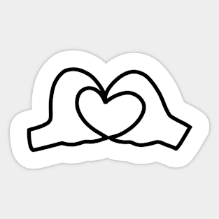 Finger heart Sticker